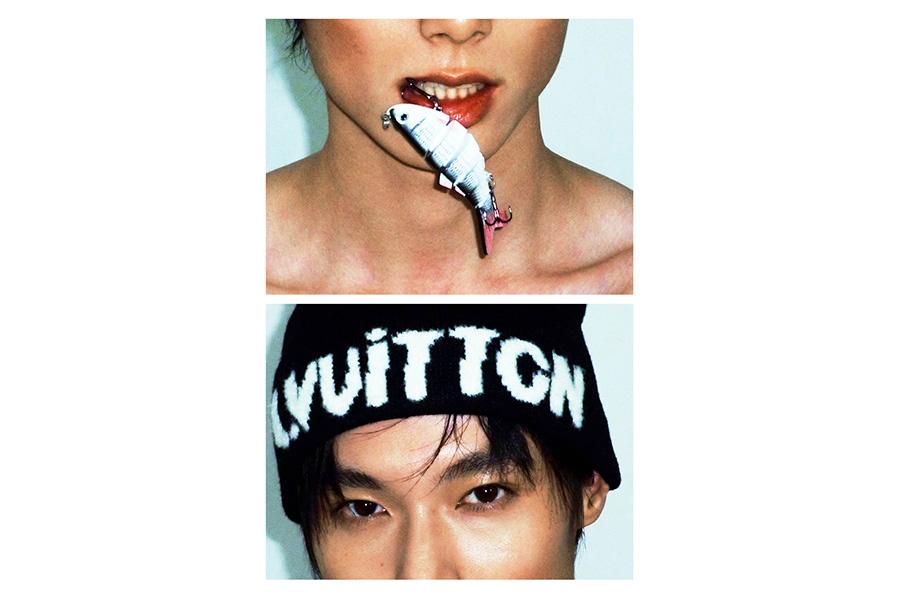 카메라 앞에 서기만 하면 부끄러움에 굳어버리는 소년. 어색한 포즈, 표정을 기억하며. 루이 비통을 입고선.